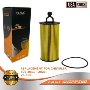 11665 Engine Oil Filter with Set of O-rings for CHRYSLER 300 2011 - 2023 V6 3.6L - Picture 1 of 6