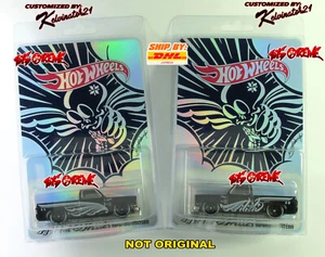 Hot Wheels 2024 2 CUSTOM '83 CHEVY SILVERADO BLACK,WHITE LINE RUBBER TIRE,CARDED - Picture 1 of 20