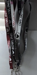 DM Merchandising I love Bowling Hals Schlüsselanhänger 3er Set weinrot, schwarz, blau - Bild 1 von 4