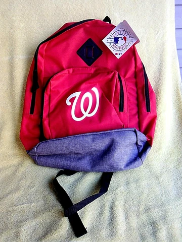 NWT'S! WASHINGTON NATIONALS MLB NATS RED, GRAY BLACK BACK PACK! MULTI POCKETS! Cover