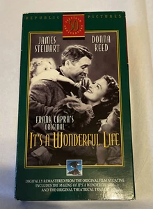 It's a Wonderful Life [50th Anniversary] (VHS) James Stewart, Donna Reed - Picture 1 of 12