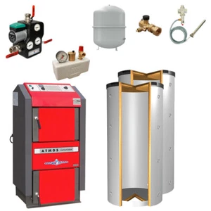Paket Scheitholzkessel Atmos GS20 20,0 kW 2x Pufferspeicher EPS 825L - Bild 1 von 4