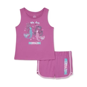 Wonder Nation Girls Tank Top & Short Set, 2-Piece, Size: XXL (18) - Picture 1 of 3