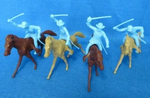 Marx reissue 54mm Civil War Union Cavalry Toy Soldiers w/horses (Light Blue) - Picture 1 of 3