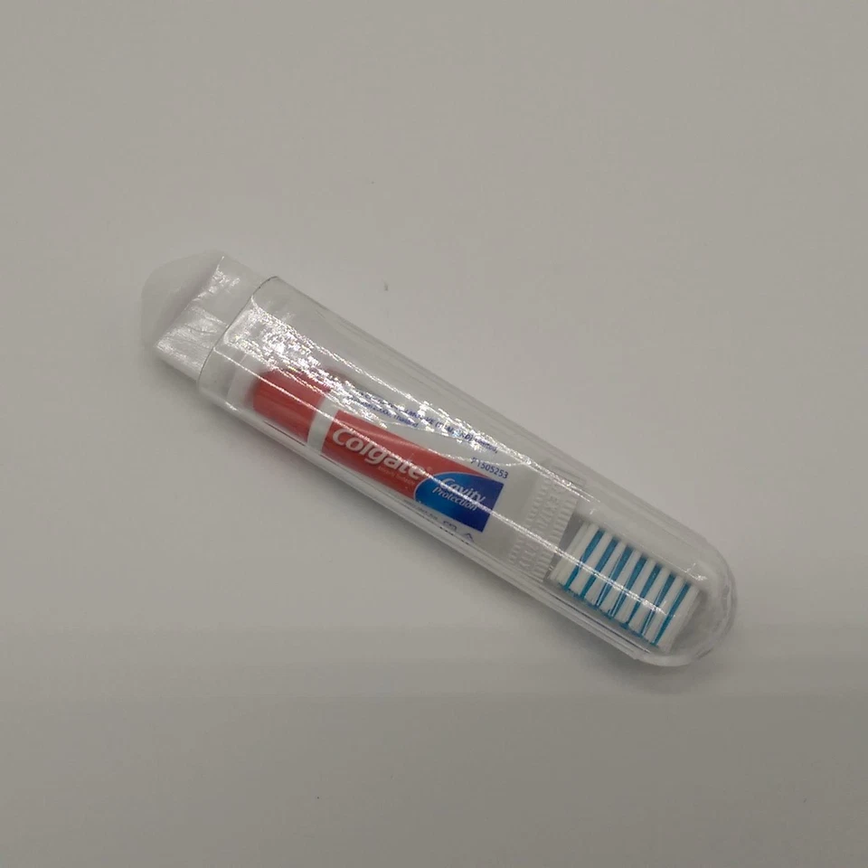 Travel Toothbrush and Colgate toothpaste