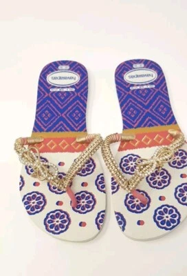 Women's Havaianas Multicolour colour customized hand made UK size 4 - Image 1 of 4
