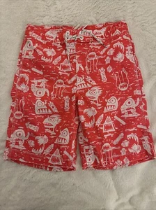 Gap Kids Boys Swim Board Shorts Red Monsters Printed Size XXL Drawstring - Picture 1 of 4