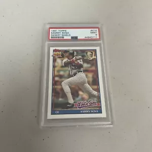 1991 Topps Desert Shield #414 SAMMY SOSA PSA 9 BIANCO SOX AUTENTICO - Foto 1 di 2