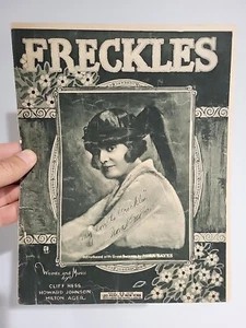 1919 Freckles Nora Bayes, Cliff Hess, Howard Johnson, Milton Ager, Leo Feist - Picture 1 of 3