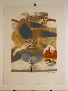 Unframed Lithograph “L’Acrobate” By Theo Tobiasse Pencil Signed & Numbered - Picture 1 of 13