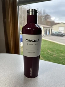 NEW Corkcicle Canteen Vinnebago Edition 25 oz Trpl Insulated Bottle Merlot - Picture 1 of 7