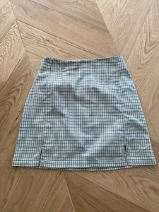 Brandy Melville green checkered Gingham Summer skirt S - Picture 1 of 3