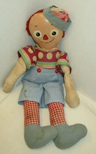 Rare 1930s Raggedy Andy oil cloth 15" BUDDY doll - American Toy & Novelty - Picture 1 of 11