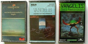Vangelis Electronica Prog Rock 3 Import Cassettes lot SoilFest Chariots Best Of - Picture 1 of 6