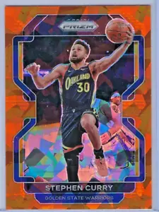 Stephen Curry - 2021-22 Panini Prizm PRIZM NARANJA AGRIETADO Tarjeta #154 - Imagen 1 de 3