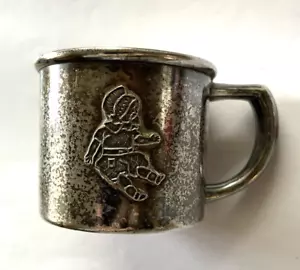 Vintage Benedikt versilbert Baby Kinder Tasse Babysymbol #675 - Bild 1 von 4