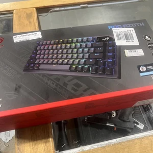ASUS ROG Azoth 75% Wireless DIY Custom Gaming Keyboard, OLED Display, RGB -Black - Picture 1 of 2