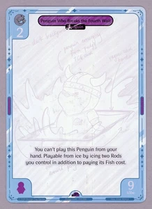 Vibes SKETCH FOIL TCG Penguin Who Breaks the Fourth Wall- Enter the Huddle #152 - Picture 1 of 6