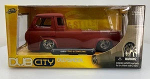Jada Dub City 1:24 1965 Ford Econoline Pickup Truck-Primer Brick Red - Picture 1 of 7