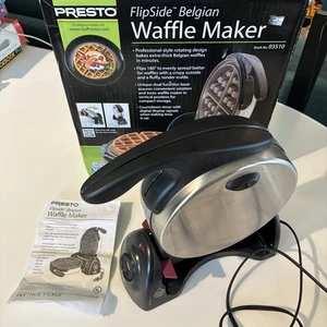 PRESTO 03510 FlipSide Belgian Waffle Maker 7” Ceramic Nonstick OPEN BOX Tested - Picture 1 of 16