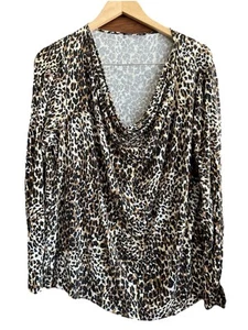 Cable & Guage Draped Neck Soft Viscose Knit Top Size 1X - Foto 1 di 1