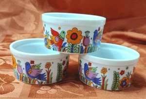 3er Set Royal Crown RAMEKIN 3691 Paradise Porzellan Ofengeschirr Souffle Schüssel Japan - Bild 1 von 7