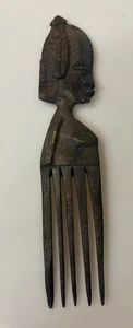 Antike afrikanische handgefertigte Holz Haar Pick 11,25" Made in Senegal - Bild 1 von 9