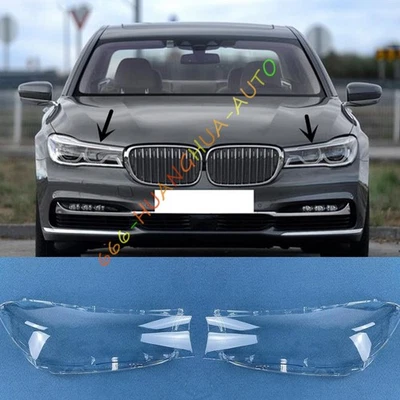 Both Side Headlight Clear Lens Cover+Sealant For BMW 7-Series G11 G12 2016-2019 - Image 1 of 4