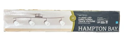 Hampton Bay 3 ft. Kit de pista cableada montado en LED integrado de níquel cepillado Foto 1 de 4