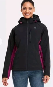 ORORO Damen beheizbare Jacke Gr. Small S schwarz lila mit Akkupack komplett - Bild 1 von 13