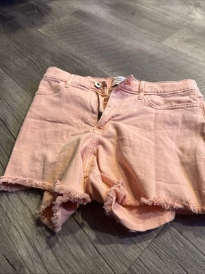 Abercrombie & Fitch Kids Shorts Denim Girls Size 15/16 Cotton Blend Peach Pink - Image 1 of 3