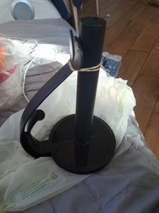 TUPPERWARE Küchenhelfer Halter Küchenrollen-Halter schwarz Küchenrollenhalterneu - Bild 1 von 2