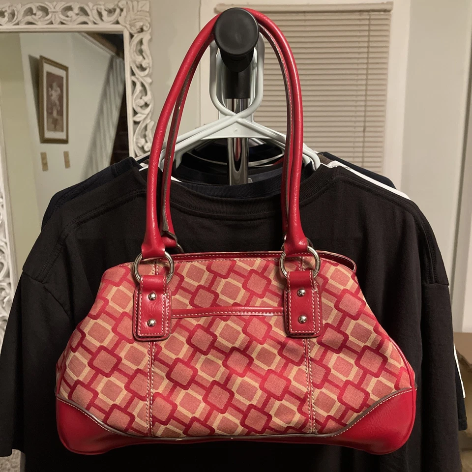 Elegante bolso de mano vaquero rojo vintage Y2K bolso de hombro  Foto 1 de 4