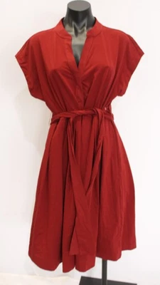 Vestido 41 Hawthorne Para Mujer Sólido Paris Tejido Popelina EJ3 Borgoña Grande Nuevo Con Etiquetas Foto 1 de 4