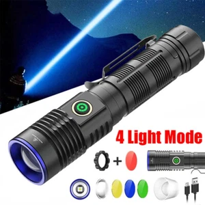 50000000 Lumens Super Bright LED Tactical Flashlight Rechargeable LED Work Light - Picture 1 of 16