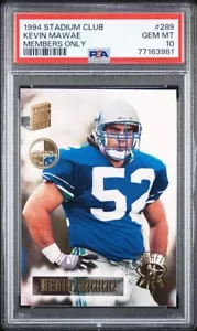 1994 Stadium Club Members Only #289 KEVIN MAWAE Rc Seattle Seahawks PSA 10 GEM - Picture 1 of 2