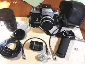 Vintage NIKON F 35MM KAMERA NIKKOR-S 50mm 1:1.4 AUTO OBJEKTIV mit Zubehör - Bild 1 von 16