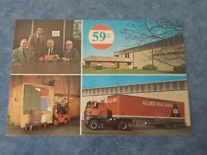 CAMION JOUET INTERNATIONAL cabine sur semi-camion Allied Van Lines 1976 carte postale 6 x 9