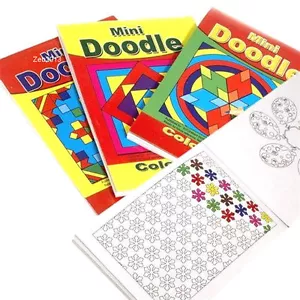 12 x Childrens Mini Doodle Colouring Books 44 Designs Per Book Party Bag Favours - Picture 1 of 6