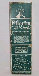 Vintage Pilgrim Socks Box Sears Roebuck Advertising Collectible - Picture 1 of 12