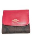 Coach Signature F87589 Tri-fold Wallet From Japan