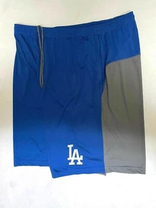 LOS ANGELES DODGERS MLB MENS 2 TONE PERFORMANCE SHORTS DRI FIT WORKOUT NEW  - Picture 1 of 3