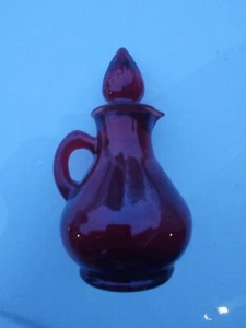 Avon Glass Strawberry Ruby Red Cruet Decanter - Picture 1 of 2
