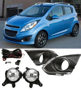 Fit For Chevrolet Spark 2013-2015 Front fog lamp Kit w/Bulb Switch Cable Bezel - Picture 1 of 7