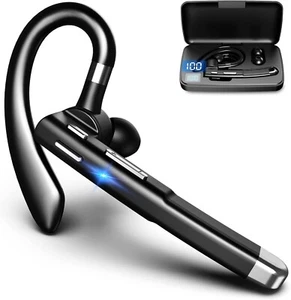Trucker Wireless Mic Bluetooth Noise Cancelling Headset Earpiece Ear Cellphones - Picture 1 of 6