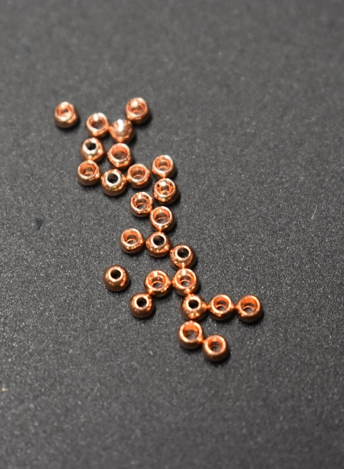 25 Premium COPPER  2.4mm   3/32"  Beads Bead Heads for Fly Tying - Image 1 of 1