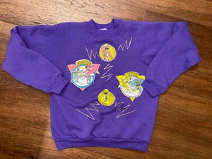 Vintage Power Rangers Girls Size Large 14-16 Sweater Kimberly Trini FLAWED - Picture 1 of 7