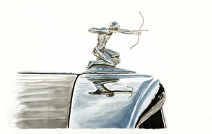 "Adorno de capucha de flecha Pierce"" 20""X30"" automóvil firmado, #'d Giclee R. Lewis - Imagen 1 de 1