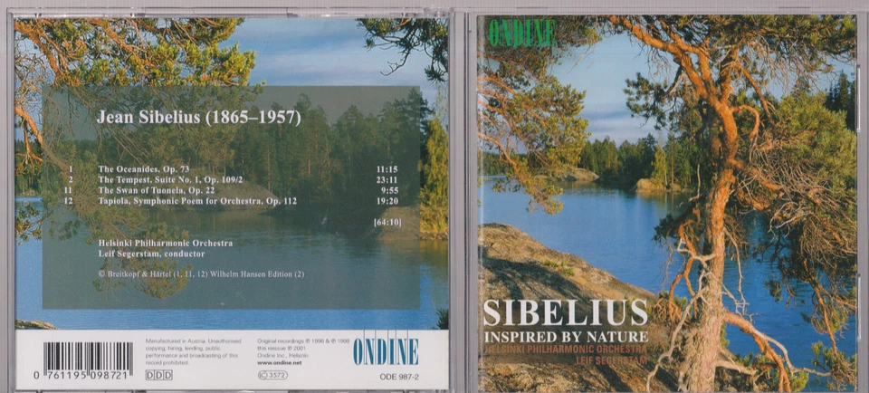 Sibelius Inspired by Nature by Helsinki Orch (CD, Aug-2001, Ondine) #0924EA Foto 1 de 1