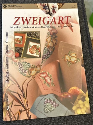 Vtg Rare Zweigart Autumn Cross Stitch Patterns Bk #137 - Image 1 of 4
